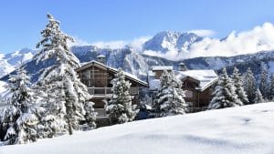 Courchevel Ski Resort View By Winter