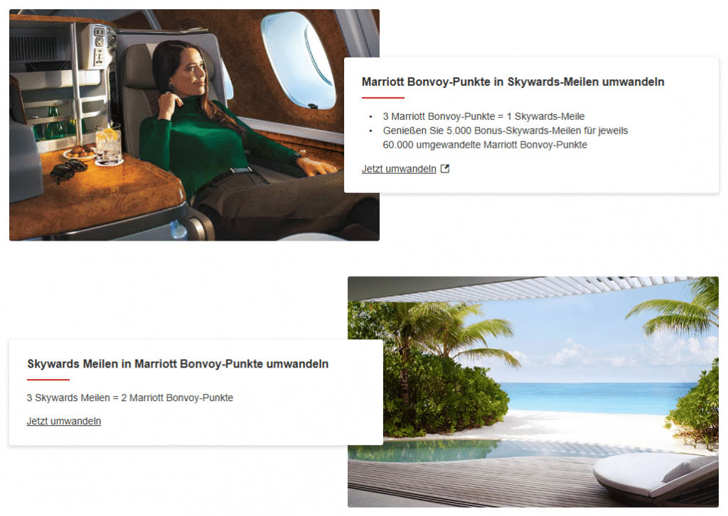Emirates Skywards Marriott Bonvoy Umwandeln