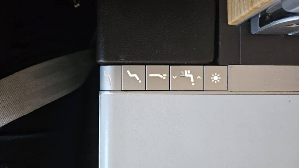 Swiss 777 300 Business Class Sitz Steuerung