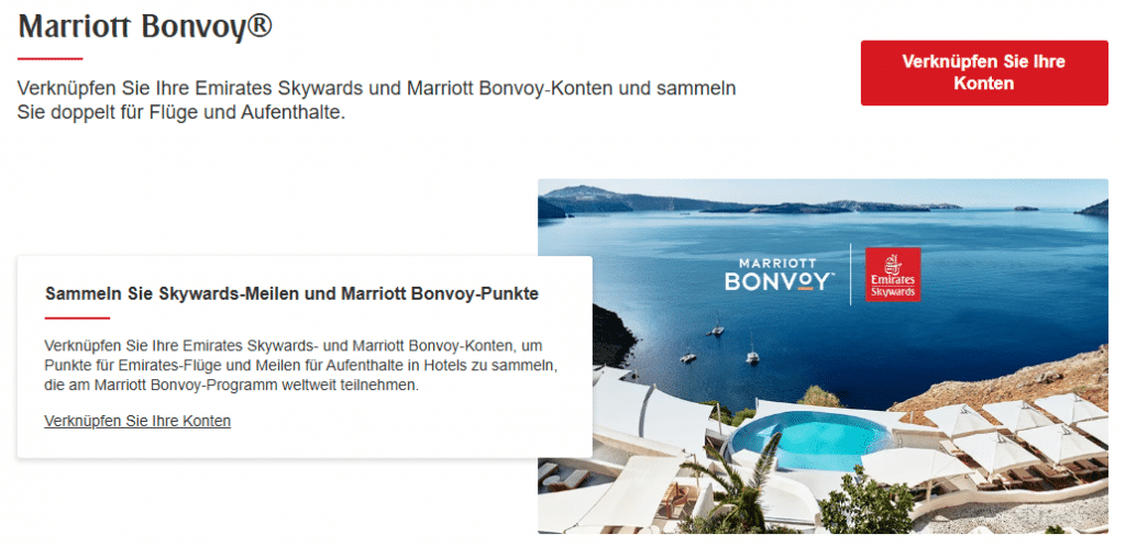 Verknuepfen Emirates Skywards‑ Und Marriott Bonvoy‑Konten
