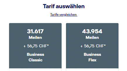 Tarifklassen Konti LH Flexibel Business