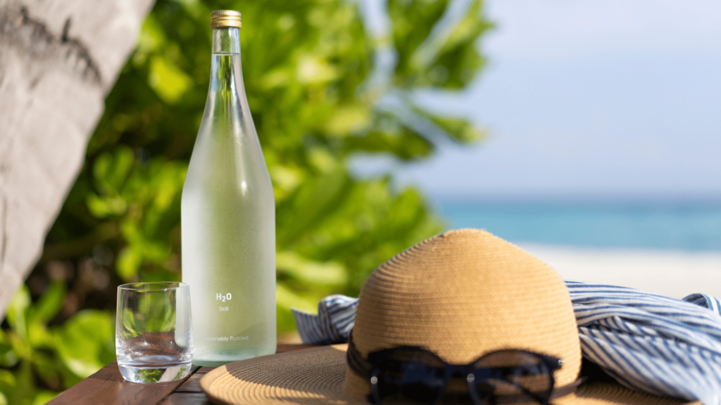 Malediven Wasser Glasflasche
