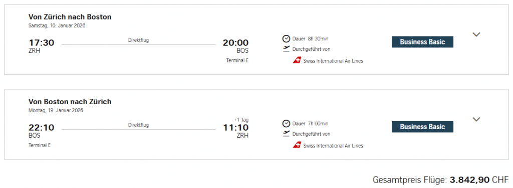 SWISS Senses ZRH BOS Airbus A350 900 Return Flight