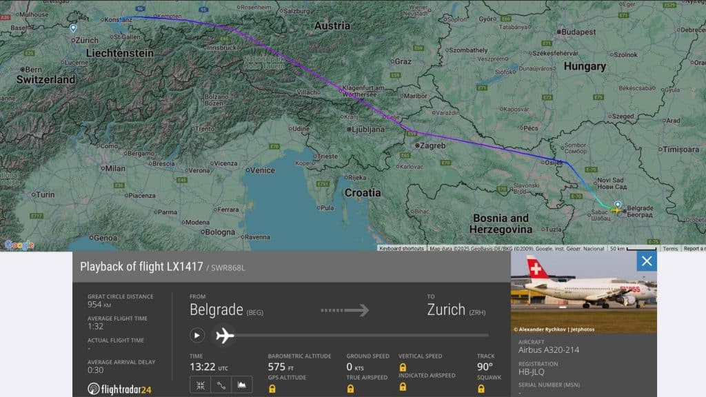 Swiss Airbus A220 300 Flightradar
