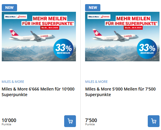 Deal Superpunkte Coop Miles More September 2025