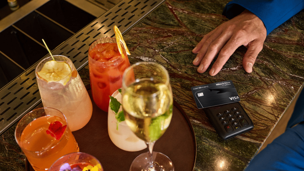 Cornercard in der Bar