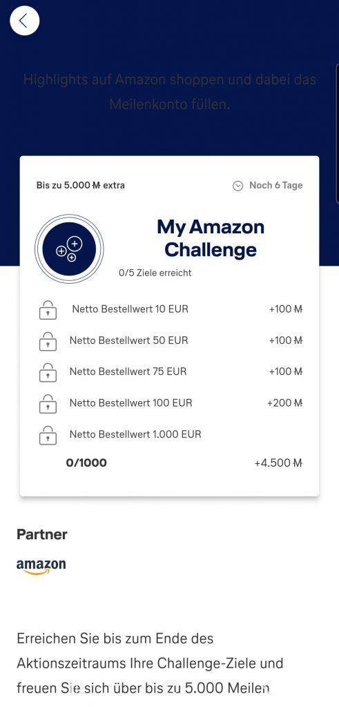 Miles More Amazon Challenge Page