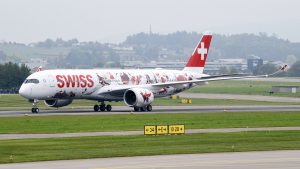 First Arrival Of The A350 900 HB IFA At Zurich Airport