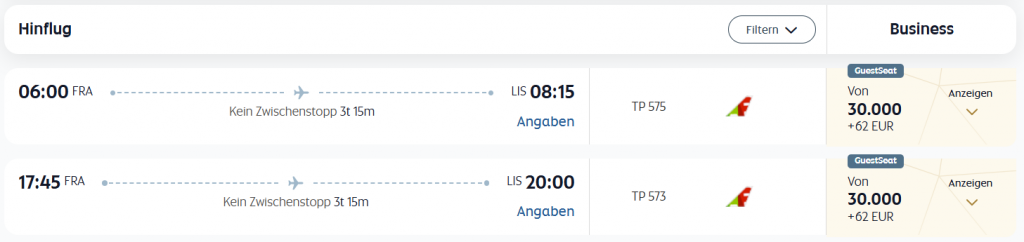 Etihad Guest Award Flight FRA LIS Business Class TAP Air Portugal 1024x242 1