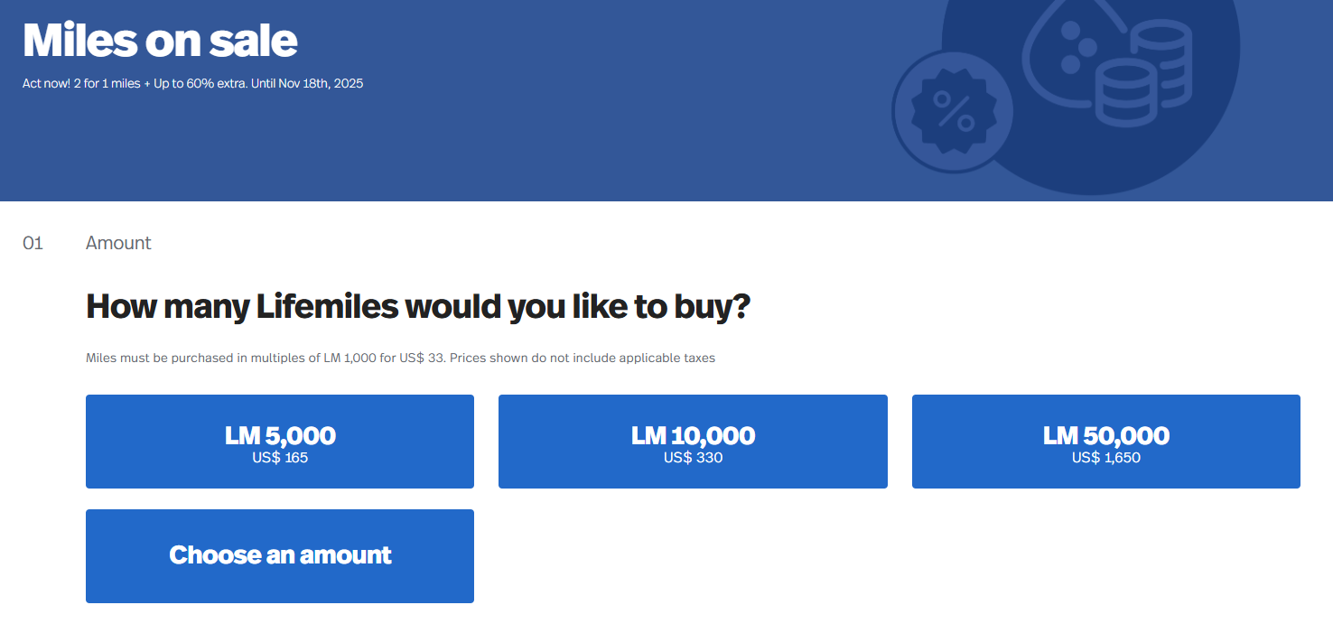 Lifemiles Buy Miles November 2025 Flash Sale