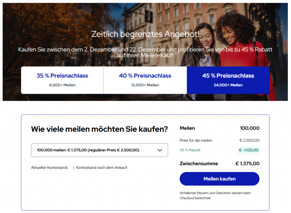 Flying Blue Meilen Kaufen Aktion Dezember 2025