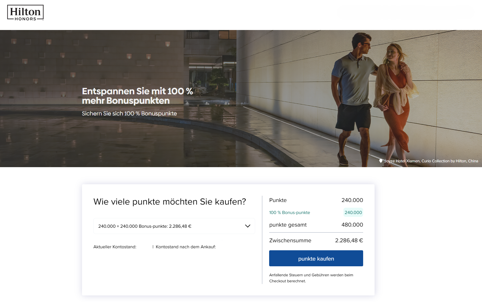 Hilton Punkte Kaufen Bonus Dezember 2025