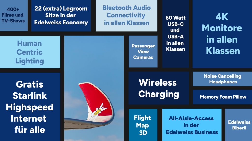 Edelweiß Neue Kabine A350 Entertainment