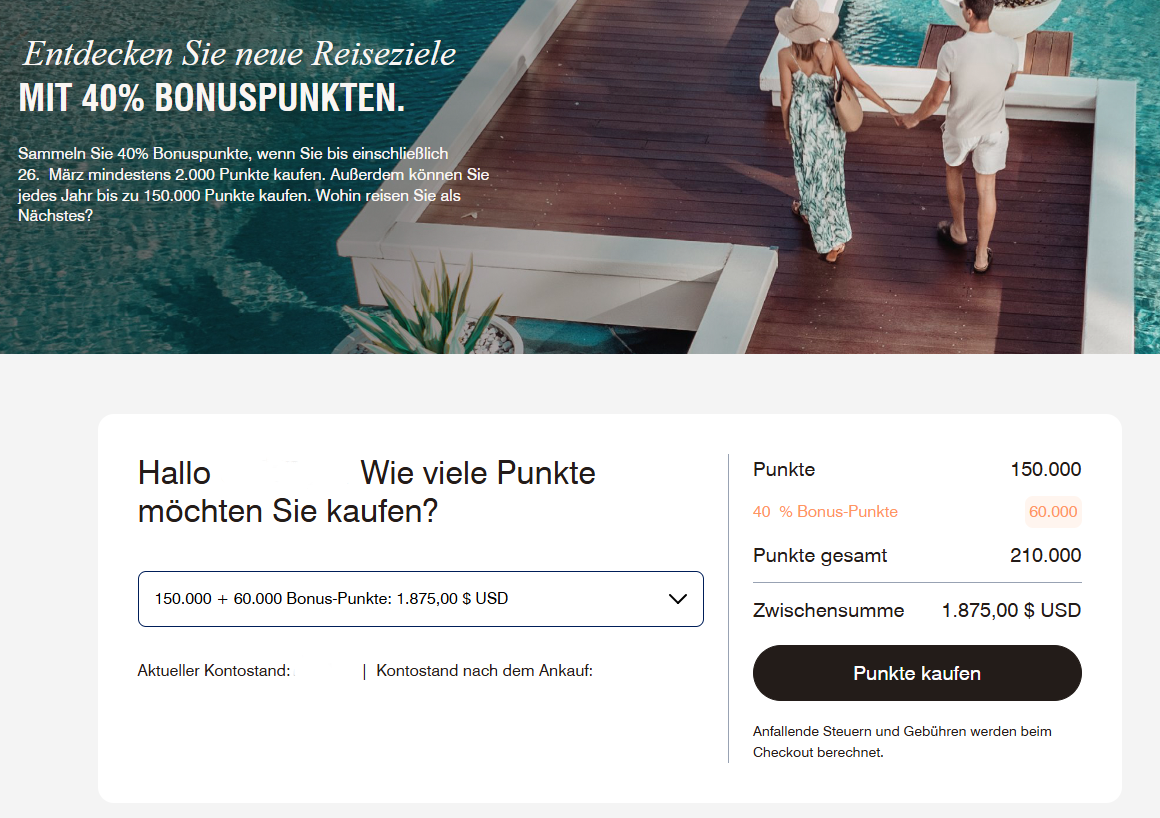 Marriott Bonvoy Punkte 40 Bonus Februar 2026