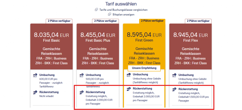 Erstattungsgebuehren LH Group April 2026 First