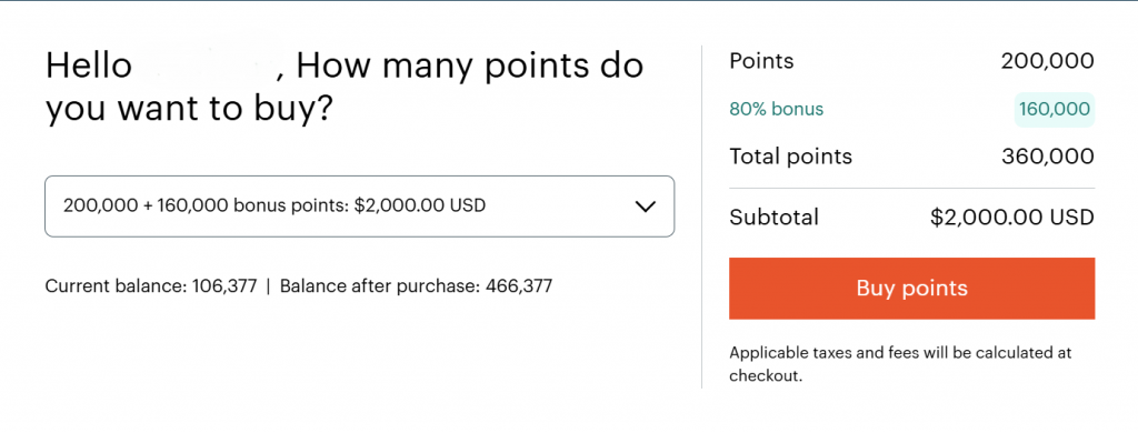 IHG Punkte Bonus 80 Prozent 2026