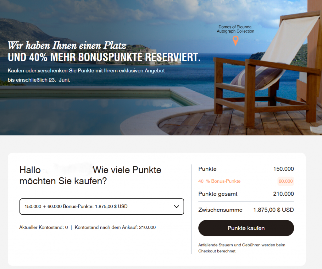 Marriott Bonvoy Punkte 40 Rabatt April 2026