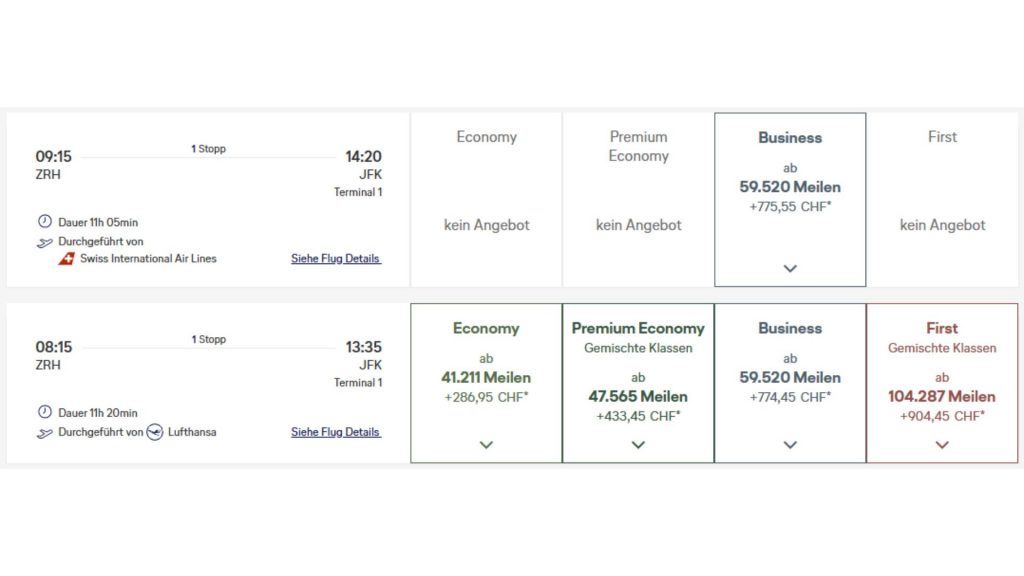 ZRH JFK Vergleich Neu