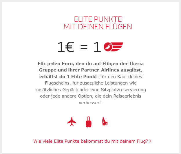 Iberia Ein Elite Punkt Pro Euro